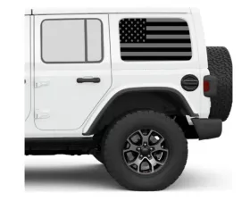 Under The Sun Inserts Black Out Rear Side Windows Printed Vinyl Jeep Wrangler JK | JL Unlimited  2007+