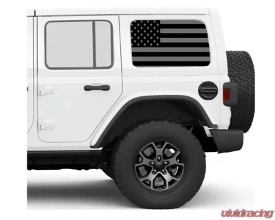 Under The Sun Inserts Black Out Rear Side Windows Printed Vinyl Jeep Wrangler JK | JL Unlimited  2007+ - SIDEWINDCL-BO-JKU/JLU