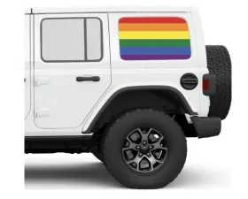 Under The Sun Inserts Show Your Pride Rear Side Windows Printed Vinyl Jeep Wrangler JK | JL Unlimited  2007+