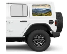 Under The Sun Inserts Smoky MT Rear Side Windows Printed Vinyl Jeep Wrangler JK | JL Unlimited  2007+