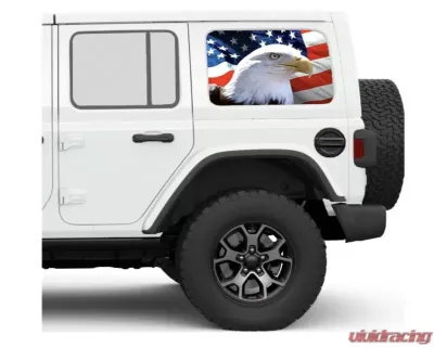 Under The Sun Inserts Soaring High Rear Side Windows Printed Vinyl Jeep Wrangler JK | JL Unlimited  2007+ - SIDEWINDCL-SORHIGH-JKU/JLU