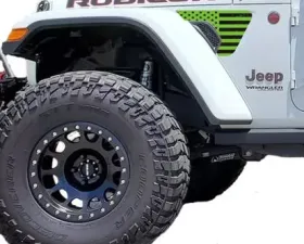 Under The Sun Inserts Jeep Fender Vent Decals 2 Piece Distressed Lime Green For 18-Pres Wrangler JL/Gladiator
