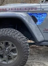 Under The Sun Inserts Jeep Fender Vent Decals 2 Piece Mermaid Scales For 18-Pres Wrangler JL/Gladiator                                     - VNTDCL-MERMD-JL/JT - Image 3