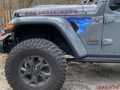 Under The Sun Inserts Jeep Fender Vent Decals 2 Piece Mermaid Scales For 18-Pres Wrangler JL/Gladiator - VNTDCL-MERMD-JL/JT