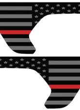 Under The Sun Inserts Jeep Fender Vent Decals 2 Piece Thin Red Line For 18-Pres Wrangler JL/Gladiator                                     - VNTDCL-TRL-JL/JT - Image 2