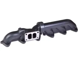 ATS Diesel 2003-07.5 5.9L Cummins 2-Piece Pulse Flow Exhaust Manifold Kit T-3 Turbo Flange Non Wastegated Ceramic Coated Black