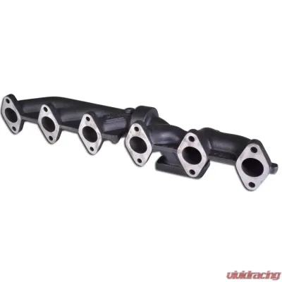 ATS Diesel 2003-07.5 5.9L Cummins 2-Piece Pulse Flow Exhaust Manifold Kit T-3 Turbo Flange Non Wastegated Ceramic Coated Black - 204-920-2272