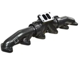 ATS Diesel 1994-98 5.9L Cummins 3-Piece Pulse Flow Exhaust Manifold Kit T-3 Turbo Flange Non Wastegated Ceramic Coated Black