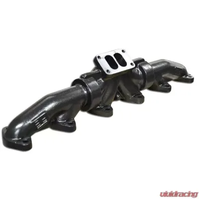 ATS Diesel 1994-98 5.9L Cummins 3-Piece Pulse Flow Exhaust Manifold Kit T-3 Turbo Flange Non Wastegated Ceramic Coated Black - 204-930-2164