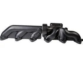 ATS Diesel 2003-07.5 5.9L Cummins 2-Piece Pulse Flow Exhaust Manifold Kit T-4 Turbo Flange Non Wastegated Ceramic Coated Black