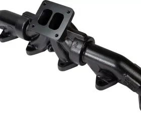 ATS Diesel 1994-98 5.9L Cummins 3-Piece Pulse Flow Exhaust Manifold Kit T-4 Turbo Flange Non Wastegated Ceramic Coated Black