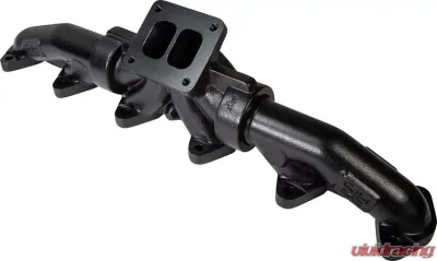 ATS Diesel 1994-98 5.9L Cummins 3-Piece Pulse Flow Exhaust Manifold Kit T-4 Turbo Flange Non Wastegated Ceramic Coated Black - 204-943-2164