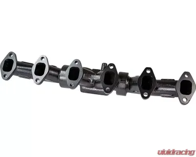 ATS Diesel 1994-98 5.9L Cummins 3-Piece Pulse Flow Exhaust Manifold Kit T-4 Turbo Flange Non Wastegated Ceramic Coated Black - 204-943-2164