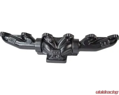 ATS Diesel 1994-98 5.9L Cummins 3-Piece Pulse Flow Exhaust Manifold Kit T-4 Turbo Flange Non Wastegated Ceramic Coated Black - 204-943-2164
