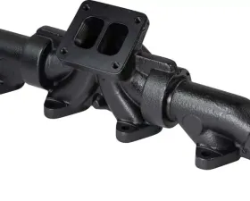 ATS Diesel 1998.5-02 5.9L Cummins 3-Piece Pulse Flow Exhaust Manifold Kit T-4 Turbo Flange Non Wastegated Ceramic Coated Black