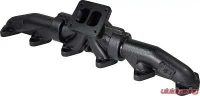 ATS Diesel 1998.5-02 5.9L Cummins 3-Piece Pulse Flow Exhaust Manifold Kit T-4 Turbo Flange Non Wastegated Ceramic Coated Black - 204-943-2218
