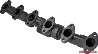 ATS Diesel 1998.5-02 5.9L Cummins 3-Piece Pulse Flow Exhaust Manifold Kit T-4 Turbo Flange Non Wastegated Ceramic Coated Black - 204-943-2218