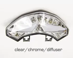 Competition Werkes Integrated Taillight Clear Chrome Diffuser Ducati Multistrada 10-13