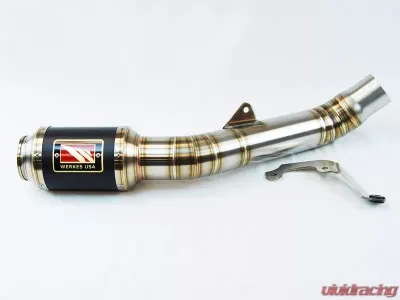 Competition Werkes GP Race Slip On Exhaust Black Center Kawasaki ZX10R 2016-2019 - WK1005R-BC