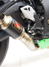 Competition Werkes GP Race Slip On Exhaust Black Center Kawasaki ZX10R 2016-2019                                     - WK1005R-BC - Image 3