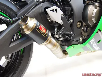 Competition Werkes GP Race Slip On Exhaust Black Center Kawasaki ZX10R 2016-2019 - WK1005R-BC