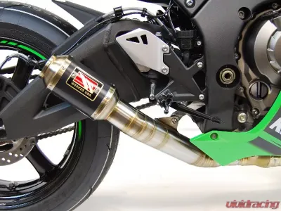 Competition Werkes GP Race Slip On Exhaust Black Center Kawasaki ZX10R 2016-2019 - WK1005R-BC
