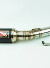 Competition Werkes GP Race Slip On Exhaust Black Center Kawasaki ZX6R 2013-2018                                     - WK609R-BC - Image 3