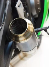 Competition Werkes GP Race Slip On Exhaust Black Center Kawasaki ZX6R 2013-2018                                     - WK609R-BC - Image 3