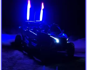 LED Light Whip 1 Foot Blue W/Included Quick Disconnect Pyramid LED Whips