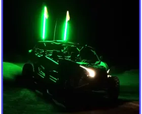 LED Light Whip 1 Foot Green W/Included Quick Disconnect Pyramid LED Whips