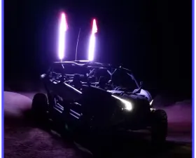 LED Light Whip 1 Foot White W/Included Quick Disconnect Pyramid LED Whips