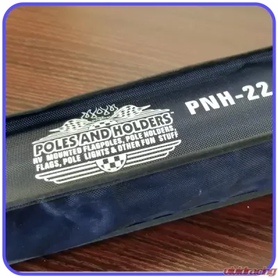 Flag Pole Kit W/22 Foot Fiberglass Telescopic Flag Pole Ramp Mount 3x5 American Flag Blue Tooth Camp Locator a 30 Foot Harness Pyramid LED Whips - 22flpkrminf