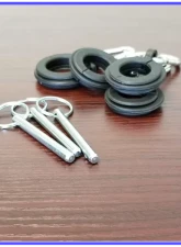 Flag Pole Kit W/22 Foot Fiberglass Telescopic Flag Pole Ramp Mount 3x5 American Flag Blue Tooth Camp Locator a 30 Foot Harness Pyramid LED Whips                                     - 22flpkrminf - Image 4