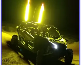 LED Light Whip 2 Foot Lemon Yellow W/Included Quick Disconnect Pyramid LED Whips