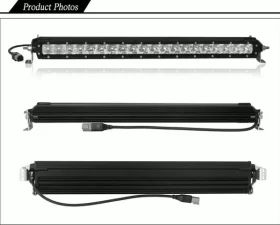 30 Inch Single Row Light Bar W/Harness 15,700 Lumens Pyramid LED Whips