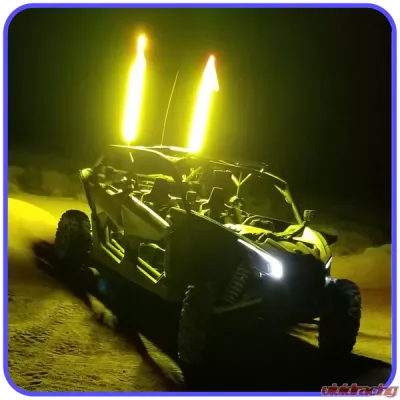 LED Light Whip 3 Foot Lemon Yellow W/Included Quick Disconnect Pyramid LED Whips - 3ftyel