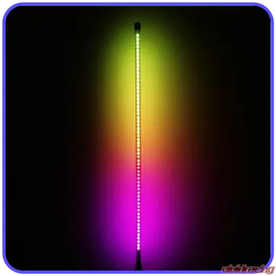 LED Light Whip 4 Foot 300 Functions Psycho 3D Pyramid LED Whips - 4ftpsy3D