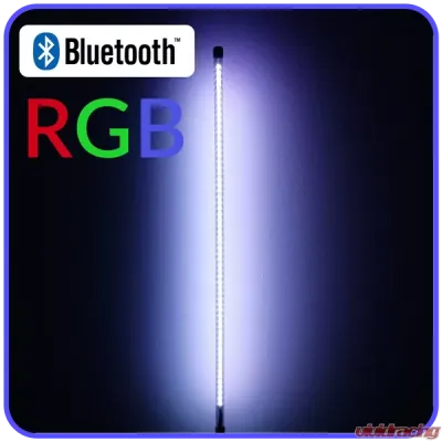 LED Light Whip 6 Foot Multi Color Blue Tooth Series Pyramid LED Whips - 6ftbtrgb