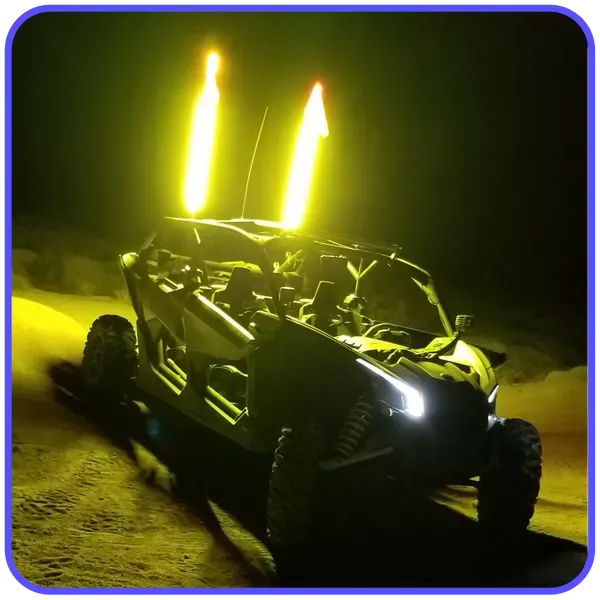 LED Light Whip 6 Foot Lemon Yellow W/Included Quick Disconnect Pyramid LED Whips - 6ftyel