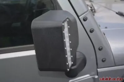 DV8 Off-Road LED Mirrors with Turn Signal for 2007-2018 Jeep Wrangler JK - BCME27W3W