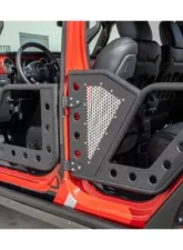 DV8 Off-Road Rock Door with Perforated Aluminum Mesh Front for 2018-Present Jeep Wrangler JL 4 Door                                     - RDJL-01F - Image 2