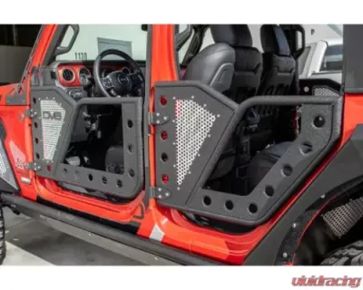 DV8 Off-Road Rock Door with Perforated Aluminum Mesh Front for 2018-Present Jeep Wrangler JL 4 Door - RDJL-01F