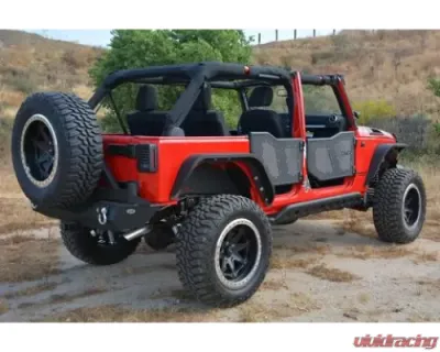 DV8 Off-Road Rock Doors Set of 4 Plated for 2007-2018 Jeep Wrangler JK 4 Door - RDSTTB-01F