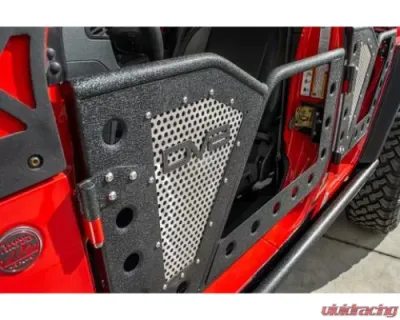 DV8 Off-Road Rock Door with Perforated Aluminum Mesh Front for 2018-Present Jeep Wrangler JL 4 Door - RDJL-01F