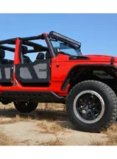 DV8 Off-Road Rock Doors Set of 4 Plated for 2007-2018 Jeep Wrangler JK 4 Door                                     - RDSTTB-01F - Image 3