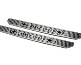 DV8 Off-Road 4 Door Rear Sill Plates for 2018-Present Jeep Wrangler JL, Black Steel