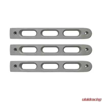 DV8 Off-Road Silver Slot Style Door Handle Inserts Set of 3 for 2007-2018 Jeep JK - D-JP-190026-AL-3