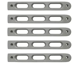 DV8 Off-Road Silver Slot Style Door Handle Inserts Set of 5 for 2007-2018 Jeep JK