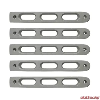 DV8 Off-Road Silver Slot Style Door Handle Inserts Set of 5 for 2007-2018 Jeep JK - D-JP-190026-AL-5