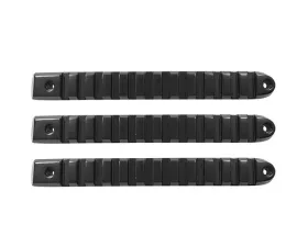 DV8 Off-Road Black Rail Style Door Handle Inserts Set of 3 for 2007-2018 Jeep JK